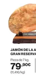 Oferta de Gran Reserva - Jamón De La A por 79,9€ en El Corte Inglés