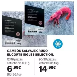 Oferta de Salvaje - Gambón  Crudo El Corte Inglés Selection por 14,99€ en El Corte Inglés