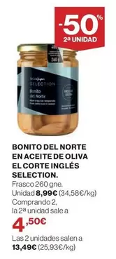 Oferta de Del Norte - Bonito  En Aceite De Oliva El Corte Ingles Selection por 8,99€ en El Corte Inglés