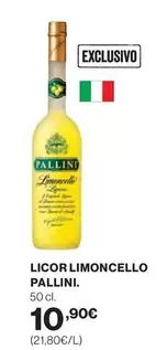 Oferta de Pallini - Licor Limoncello por 10,9€ en El Corte Inglés