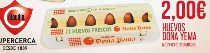 Oferta de Huevos por 2€ en Claudio