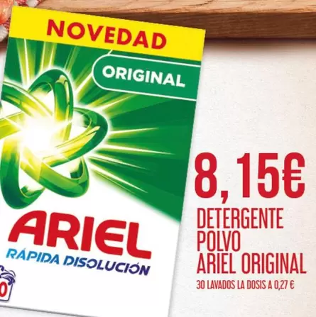 Oferta de Ariel - Detergente Polvo por 8,15€ en Claudio