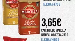 Oferta de Marcilla - Cafe Molido Natural O Mezcla por 3,65€ en Claudio