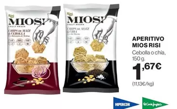 Oferta de Risi - Aperitivo Mios   por 1,67€ en Hipercor