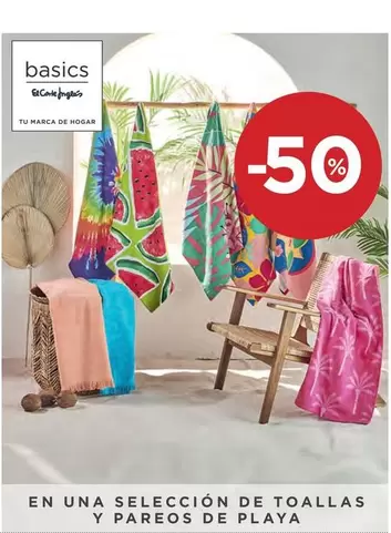 Oferta de El Corte Inglés - En Una Selección De Toallas Y Pareos De Playa en Hipercor