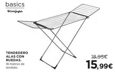 Oferta de Tendedero Alas Con Ruedas por 15,99€ en Hipercor