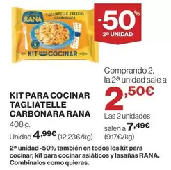 Oferta de Rana - Kit Para Cocinar Tagliatelle Carbonara por 4,99€ en Supercor