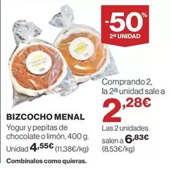 Oferta de Menal - Bizcocho Menal por 4,55€ en Supercor