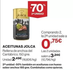 Oferta de Jolca - Aceitunas por 2,49€ en Supercor