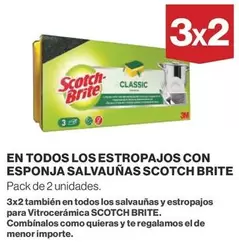 Oferta de Scotch-Brite - En Todos Los Estropajos Con Esponja Salvauna en Supercor