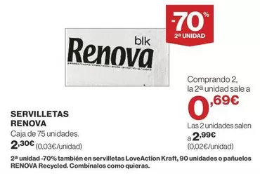 Oferta de Renova - Servilletas por 2,3€ en Supercor