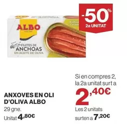 Oferta de Albo - Anxoves En Oli D'oliva por 4,8€ en Supercor Exprés