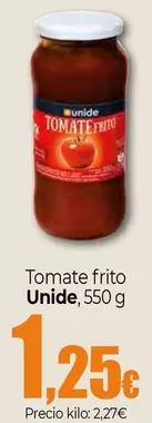 Oferta de Unide - Tomate Frito por 1,25€ en UNIDE Alimentación