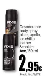 Oferta de Axe - Desodorante Body Spray Black por 2,95€ en UNIDE Alimentación