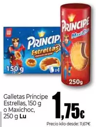 Oferta de Príncipe - Galletas Estrellas O Maxichoc por 1,75€ en UNIDE Alimentación