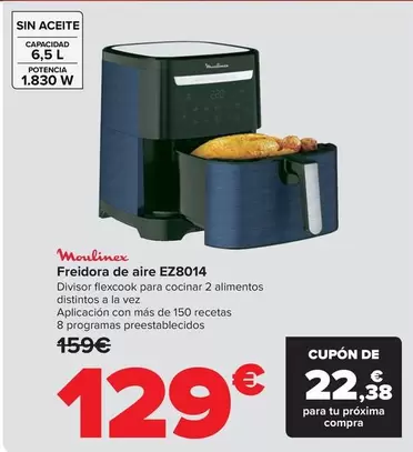 Oferta de Moulinex - Freidora De Aire EZ8014 por 129€ en Carrefour