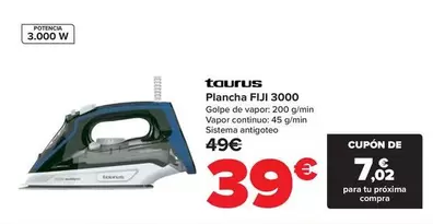 Oferta de Taurus - Plancha Fuji 3000 por 39€ en Carrefour