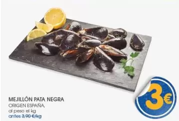 Oferta de Pata Negra - Mejillón por 3€ en Supermercados Plaza