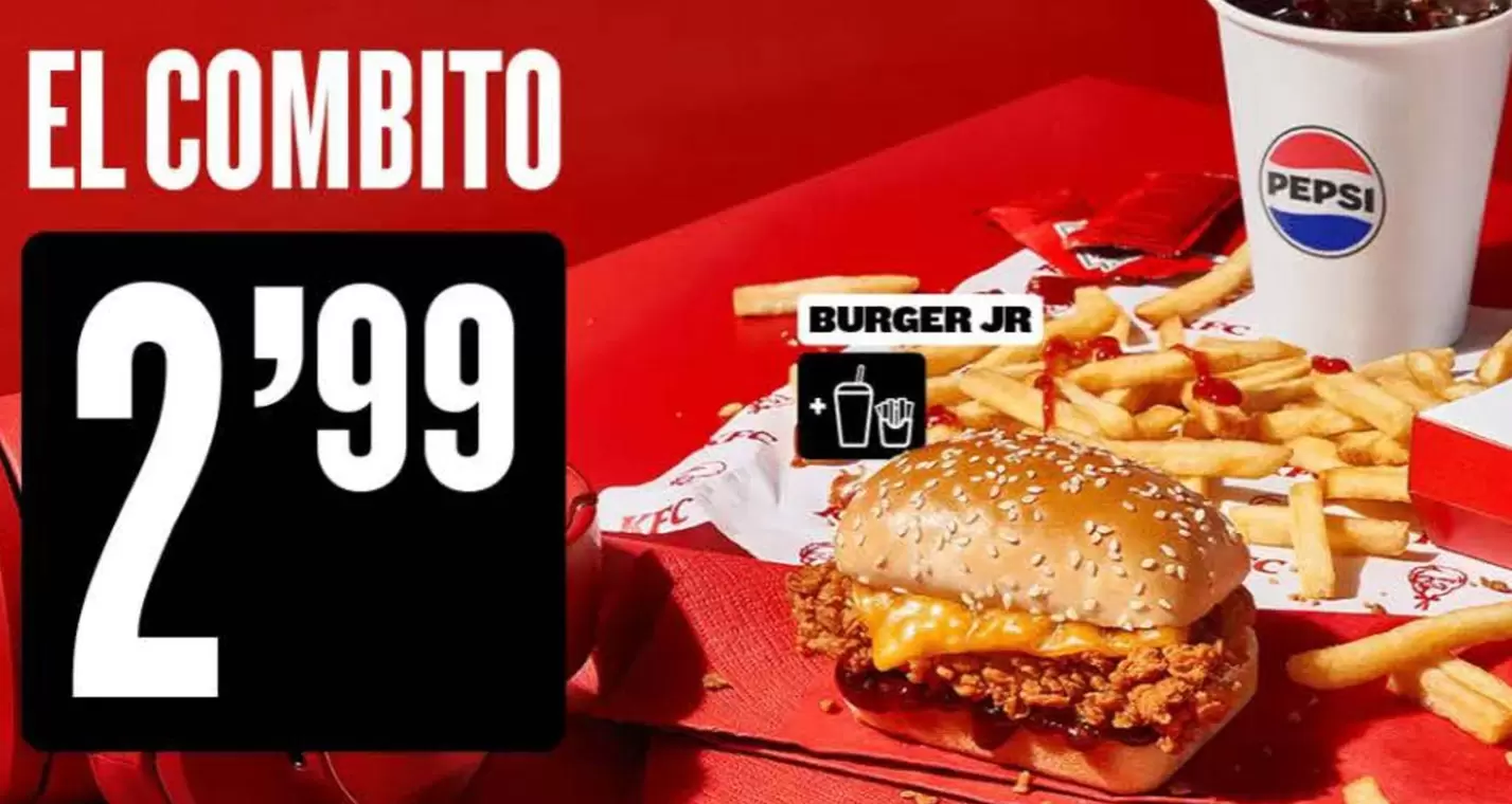 Oferta de KFC - Burger Jr. por 2,99€ en KFC