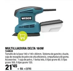 Oferta de Wesca - Multilijadora Delta 160w por 25,95€ en ferrOkey