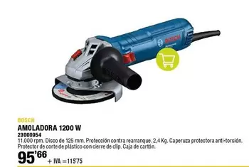 Oferta de Bosch - Amoladora 1200 W por 115,75€ en ferrOkey