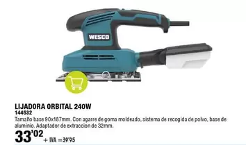 Oferta de Wesco - Lijadora Orbital  240w por 39,95€ en ferrOkey