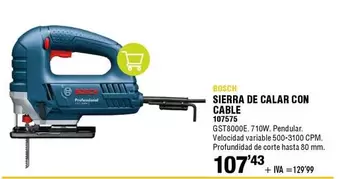 Oferta de Bosch - Sierra De Calar Con Cable por 129,99€ en ferrOkey