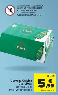 Oferta de Carrefour - Cerveza Clasica por 5,99€ en Carrefour Market