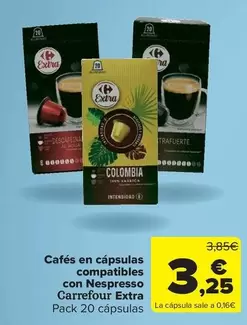 Oferta de Carrefour - Cafés En Cápsulas Compatibles Con Nespresso Extra por 3,25€ en Carrefour Market