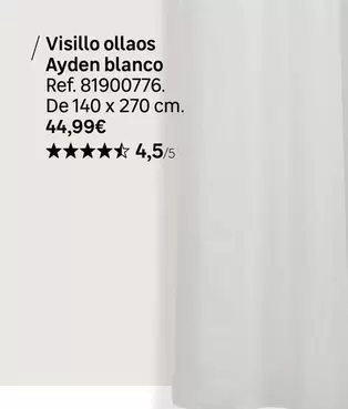 Oferta de Blanco - Visillo Ollaos Byden por 44,99€ en Leroy Merlin