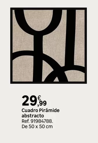 Oferta de Cuadro Piramide Abstracto por 29,99€ en Leroy Merlin