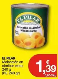 Oferta de El pilar - Melocoton En Almibar Extra por 1,39€ en CashDiplo