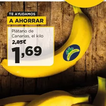 Oferta de Plátano De Canarias por 1,69€ en Alimerka