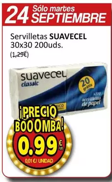 Oferta de Suavecel -  Servilletas por 0,99€ en SPAR