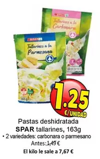 Oferta de Spar - Pastas Deshidratada por 1,25€ en SPAR