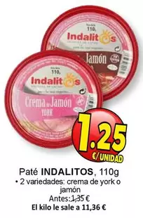 Oferta de Indalitos - Paté por 1,25€ en SPAR