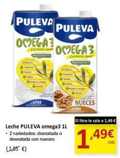 Oferta de Puleva - Leche Omega3 por 1,49€ en SPAR