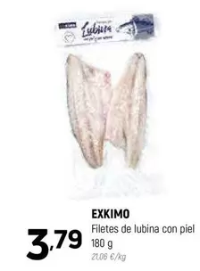 Oferta de Exkimo - Filetes De Lubina Con Piel por 3,79€ en Coviran