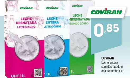 Oferta de Coviran - Leche Entera por 0,85€ en Coviran