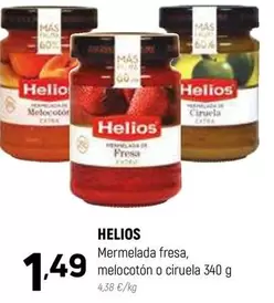 Oferta de Helios - Mermelada Fresa, Melocotón O Ciruela por 1,49€ en Coviran