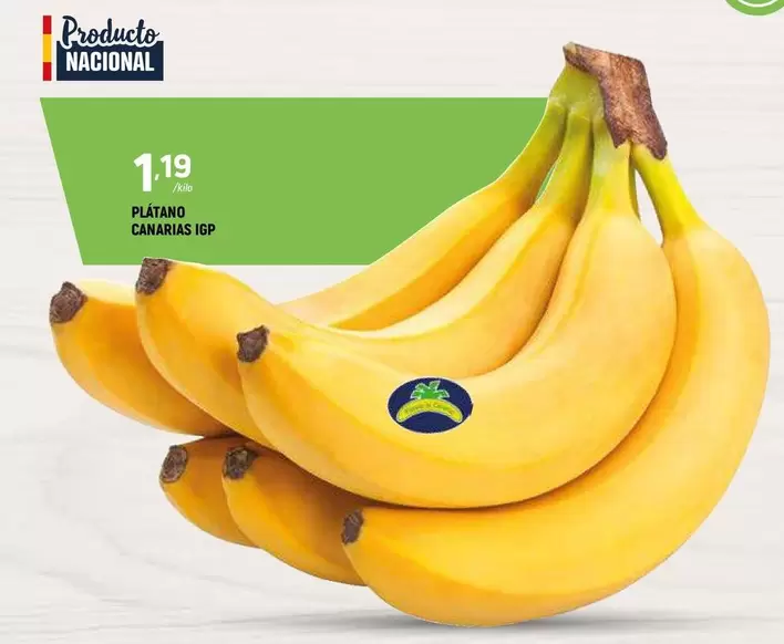 Oferta de Platano Canarias Igp por 1,19€ en Coviran