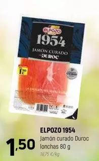 Oferta de Elpozo - Jamon Curado Duroc Lonchas por 1,5€ en Coviran