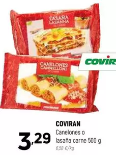 Oferta de Coviran - Canelones O Lasana Carne por 3,29€ en Coviran