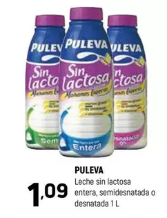 Oferta de Puleva - Leche Sin Lactosa Entera, Semidesnatada O Desnatada por 1,09€ en Coviran