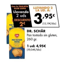 Oferta de Schär - Pan Tostado Sin Gluten por 4,95€ en Supermercados Lupa