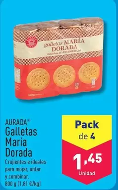 Oferta de Aurada - Galletas María Dorada por 1,45€ en ALDI