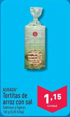 Oferta de Aurada - Tortitas De Arroz Con Sal por 1,15€ en ALDI