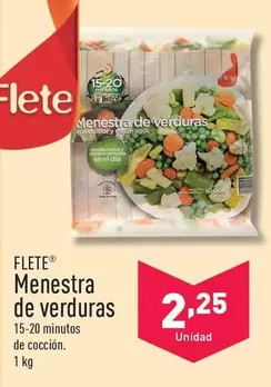 Oferta de Flete - Menestra De Verduras por 2,25€ en ALDI