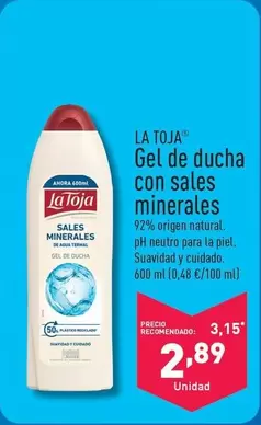 Oferta de La Toja - Gel De Ducha Con Sales Minerales por 2,89€ en ALDI