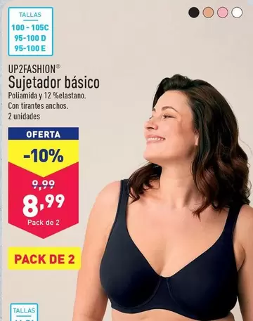 Oferta de Up2fashion - Sujetador Básico por 8,99€ en ALDI